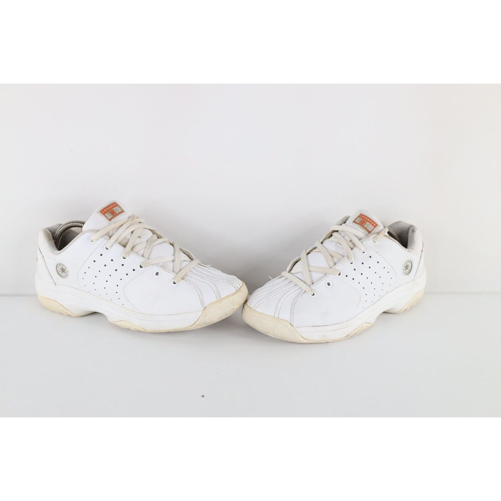 Converse × Vintage Vintage 90s Converse Distressed Spell Out Leather Shoes Size US 10 / EU 43 - 1 Thumbnail