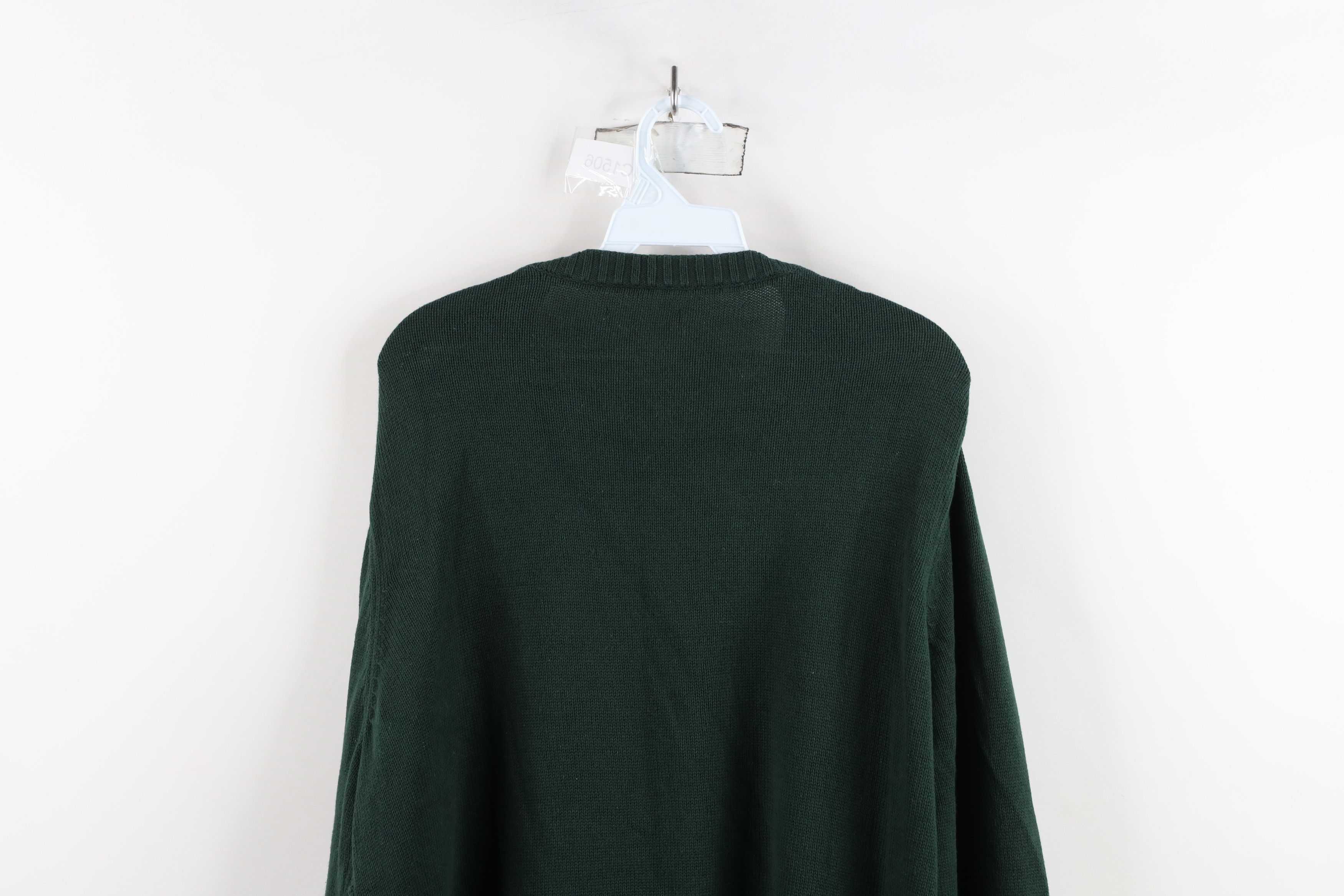 Vintage Vintage 90s Streetwear Knit Crewneck Dad Sweater Green Size US XL / EU 56 / 4 - 11 Thumbnail