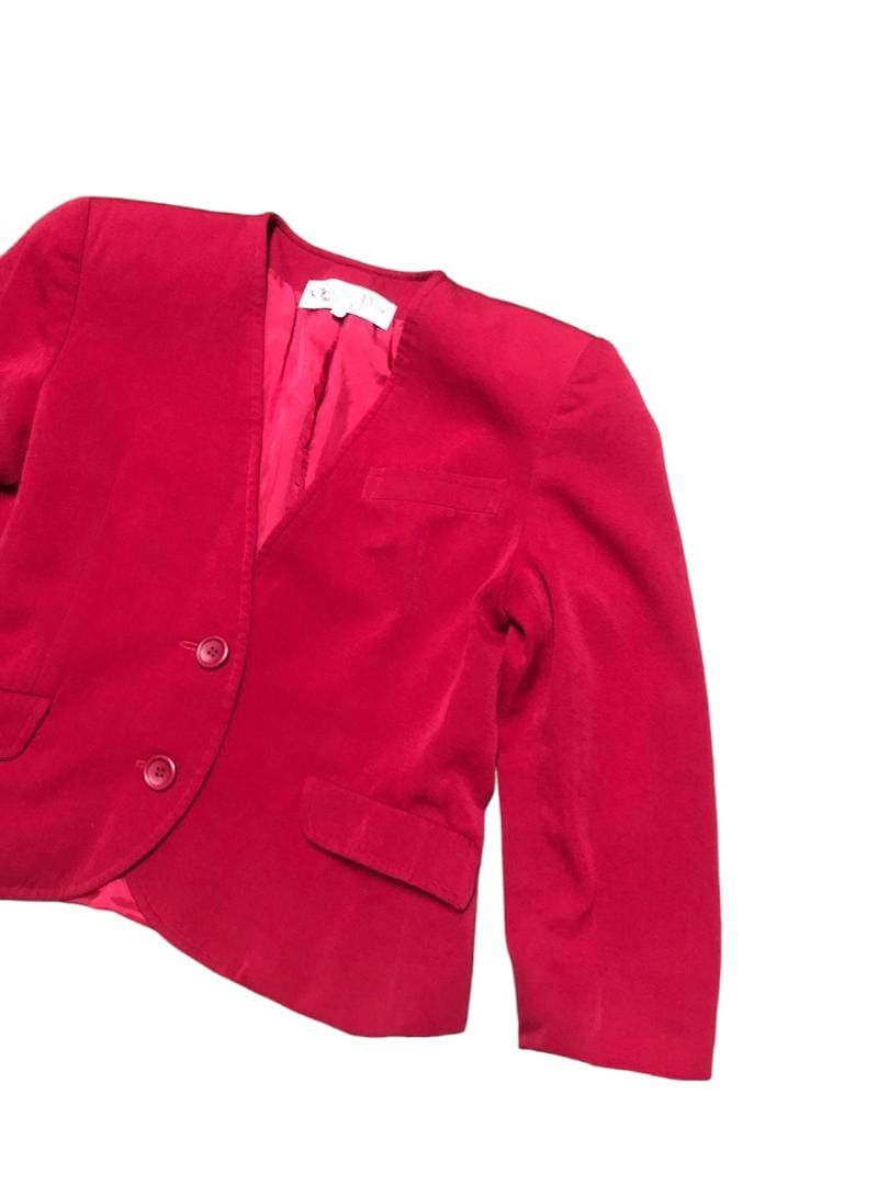 Christian Dior Monsieur Christian Dior PRET-A-PORTER Red Coat Jacket No Collar Size M / US 6-8 / IT 42-44 - 4 Thumbnail