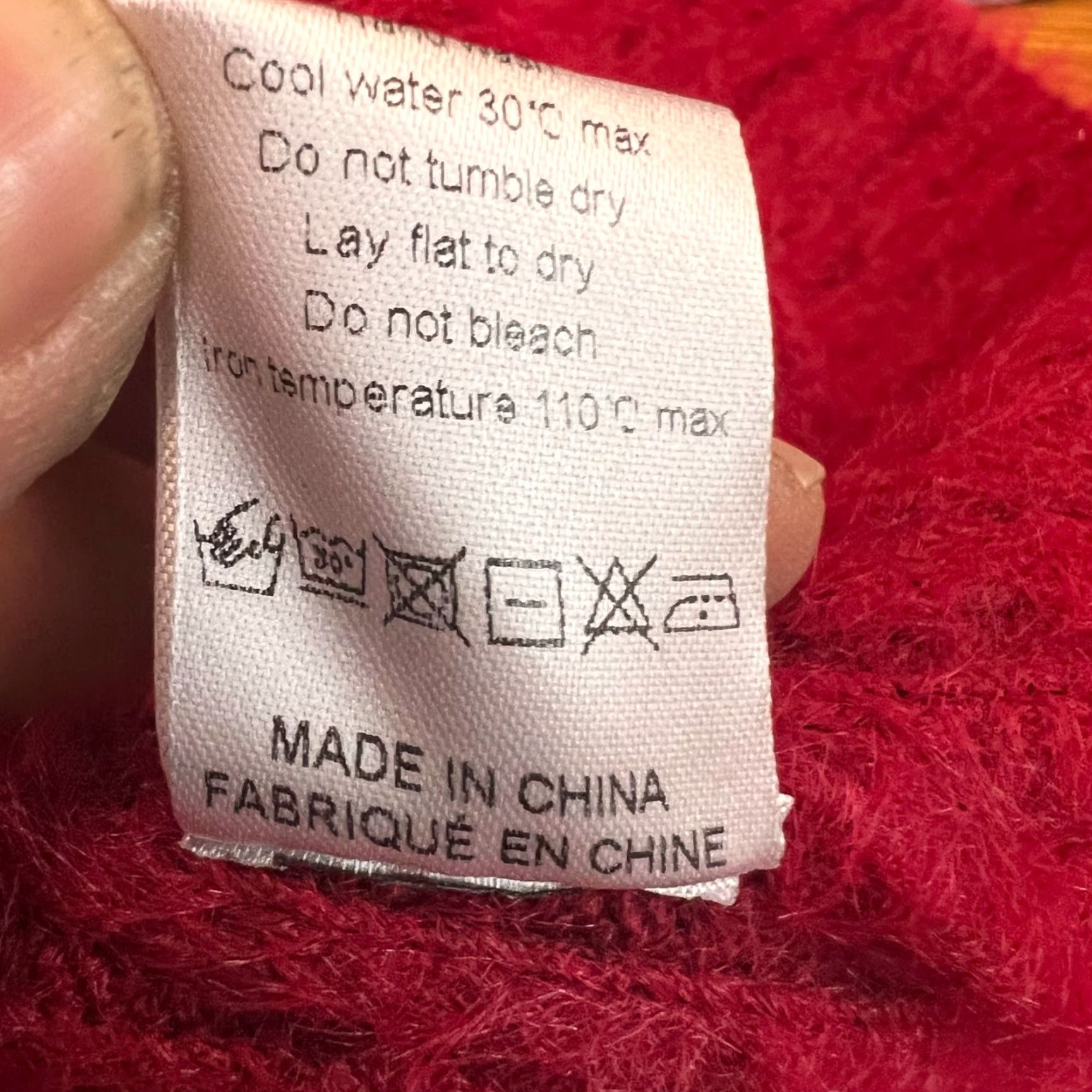 Vintage VINTAGE Women's Sweater Size L Red Heavy Knit Acrylic Nylon Pullover Fall Winter 90s Size L / US 10 / IT 46 - 7 Thumbnail