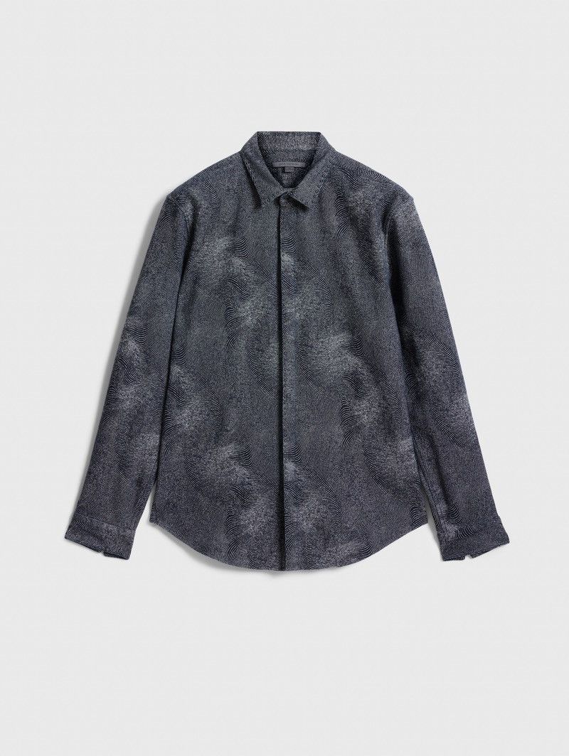 John Varvatos studded Japanese denim Jase Shirt. Medium Size US M / EU 48-50 / 2 - 3 Thumbnail