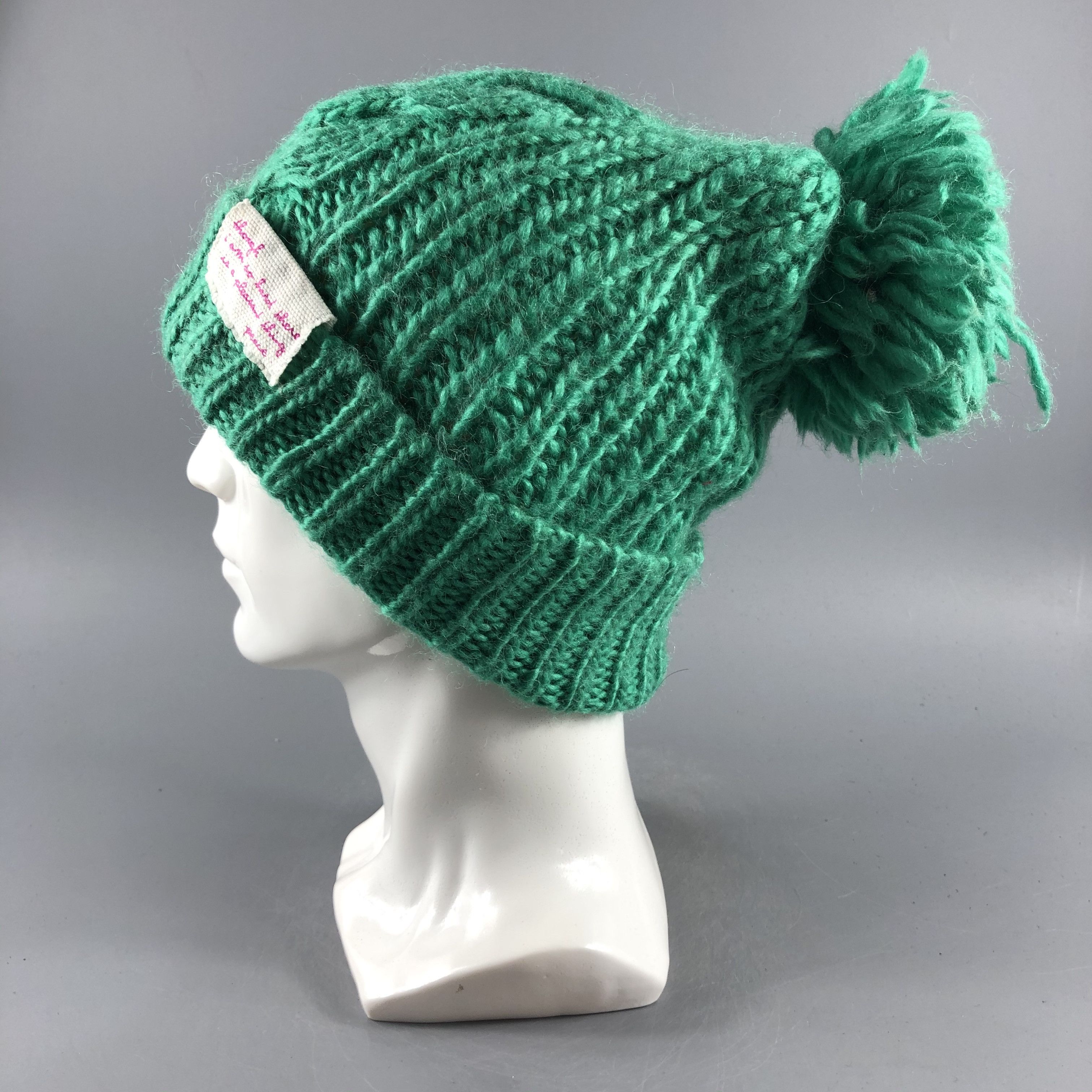 Japanese Brand × Vintage Testify Aran Isle PomPom Beanie Snow Hat Snow Cap -D603 Size ONE SIZE - 1 Thumbnail