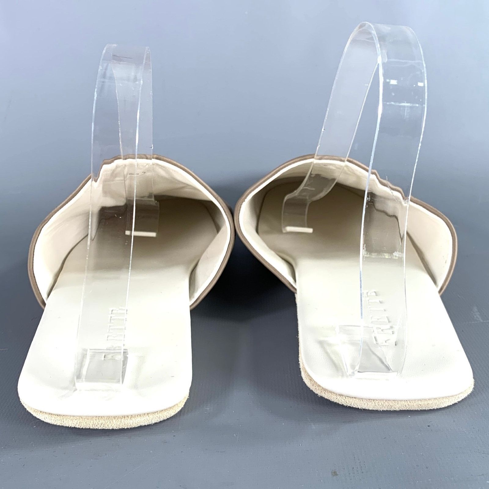 Other FRETTE Size 9 Grey Taupe Leather Slippers Loafers Size US 9 / EU 42 - 3 Thumbnail