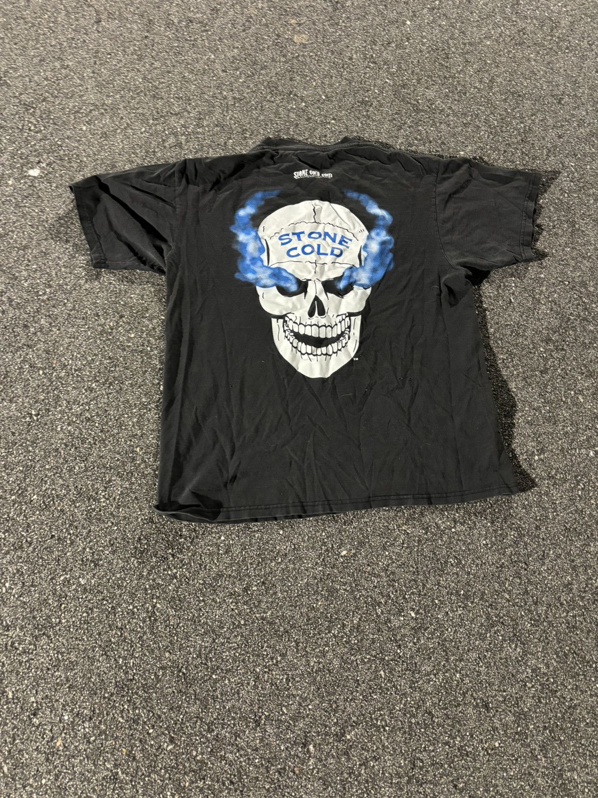 Vintage × WWE Vtg Stone Cold Steve Austin What? Shirt L Skull Double Sided Size US L / EU 52-54 / 3 - 1 Thumbnail