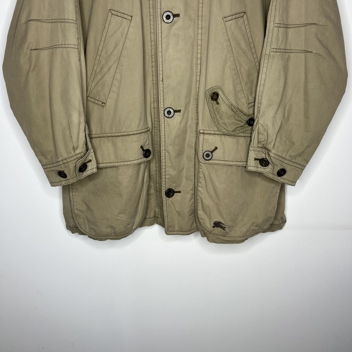 Burberry × Designer × Vintage Burberry Nova Check Vintage Coat Jacket Parka Beige 90s Size US M / EU 48-50 / 2 - 5 Thumbnail