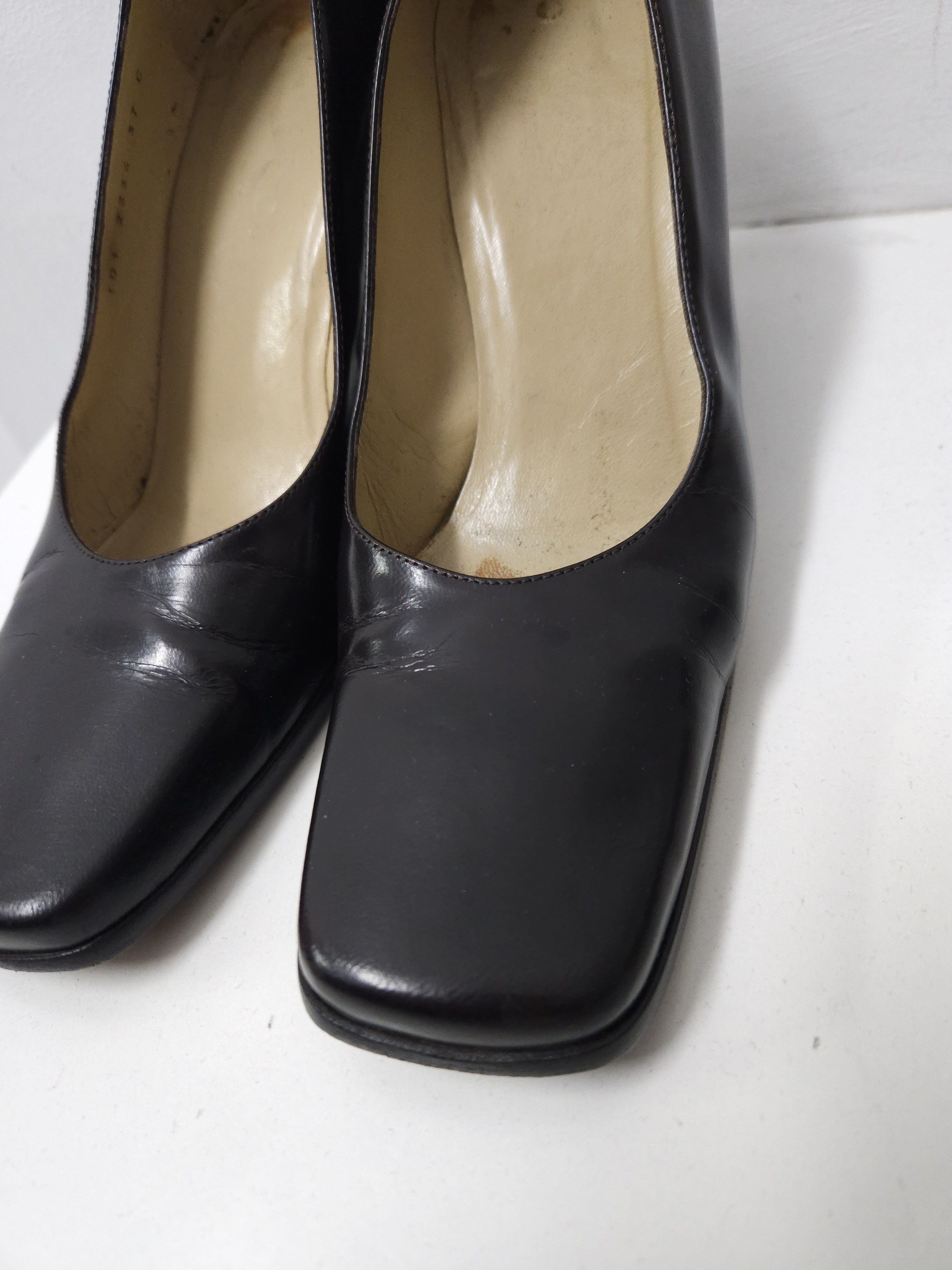 Gucci Archive Gucci square toe block heel pumps mules Size US 7 / IT 37 - 18 Thumbnail