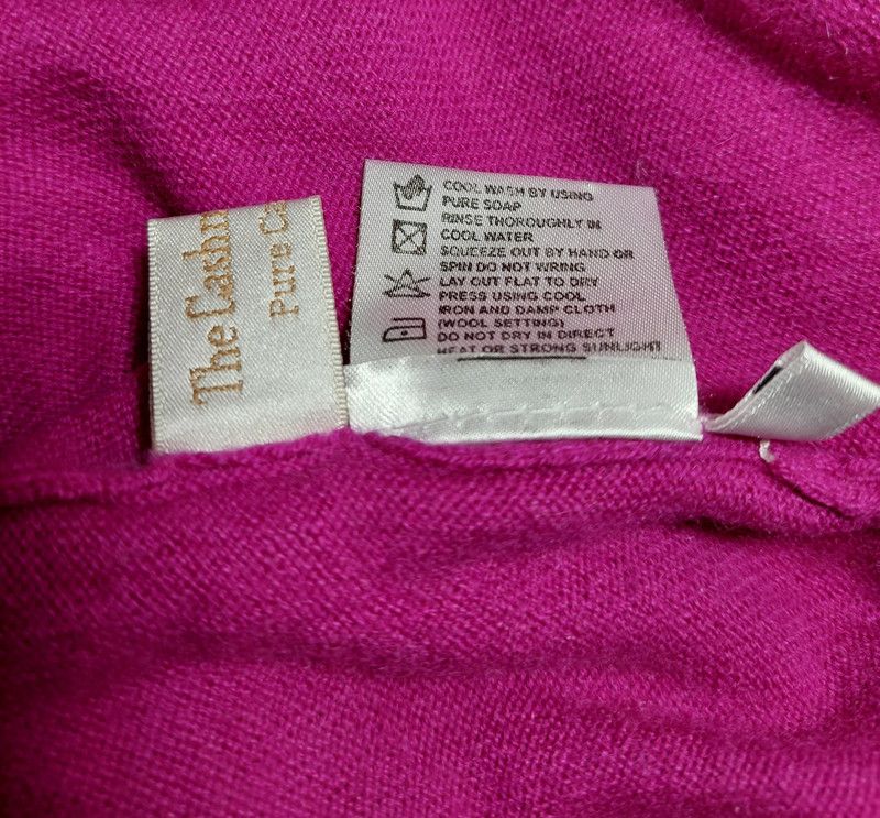 Vintage 100% cashmere sweater turtleneck pink purple luxury soft Size S / US 4 / IT 40 - 5 Thumbnail