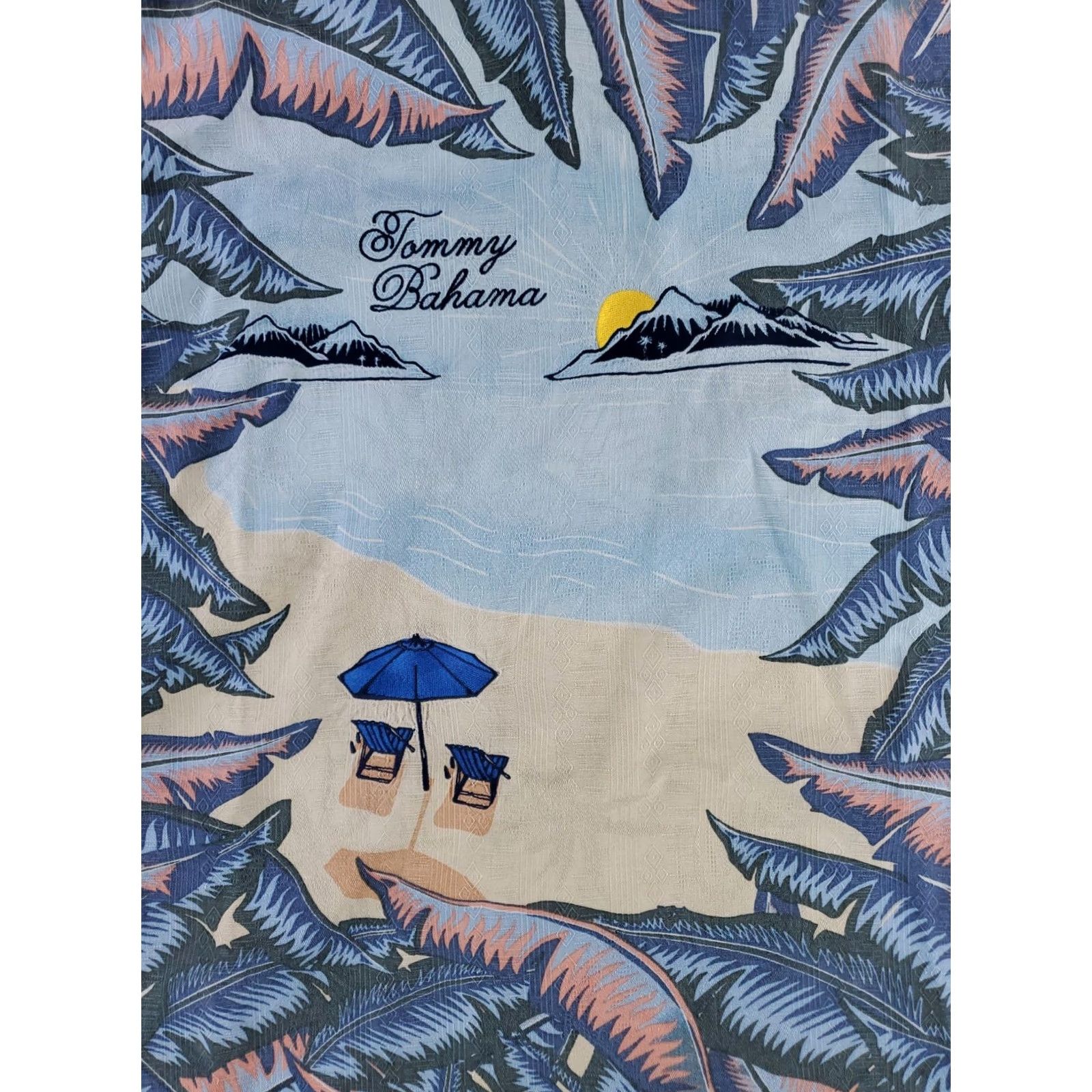 Tommy Bahama Tommy Bahama Button-Up Hawaiian Shirt Silk Rayon Beach Sunset Blue Mens XXL Short Sleeve Button-Up Shirt? Size US XXL / EU 58 / 5 - 2 Thumbnail