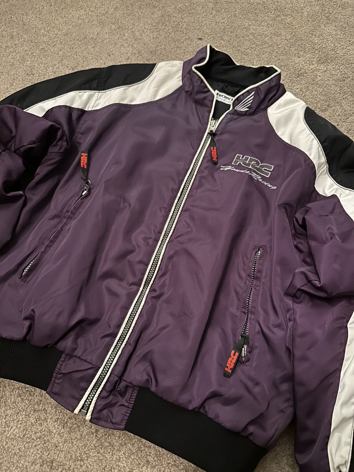 Other Vintage Honda Racing Jacket S Purple Nylon Bomber Jacket Vtg Size US S / EU 44-46 / 1 - 3 Thumbnail