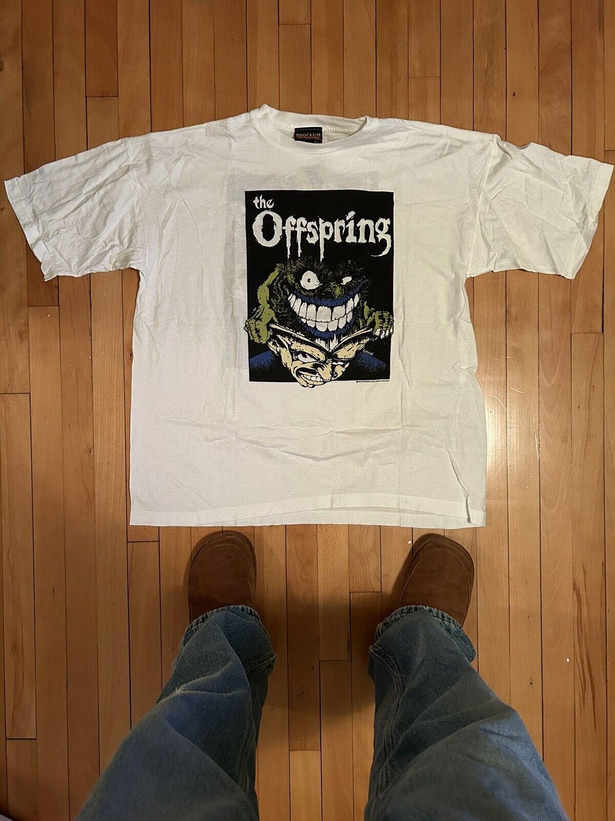 image of Vintage 1994 The Offspring Smash Donovan Brockum Punk Tee in White, Men's (Size XL)