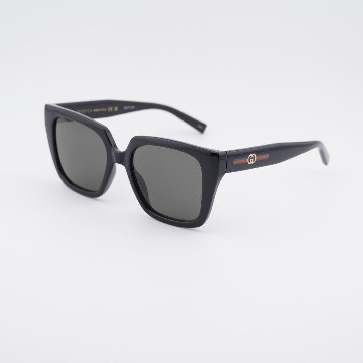 Gucci GG1535S 001 Sunglasses Black Geometric Frame, Grey Lenses s-l400.jpg main image 2