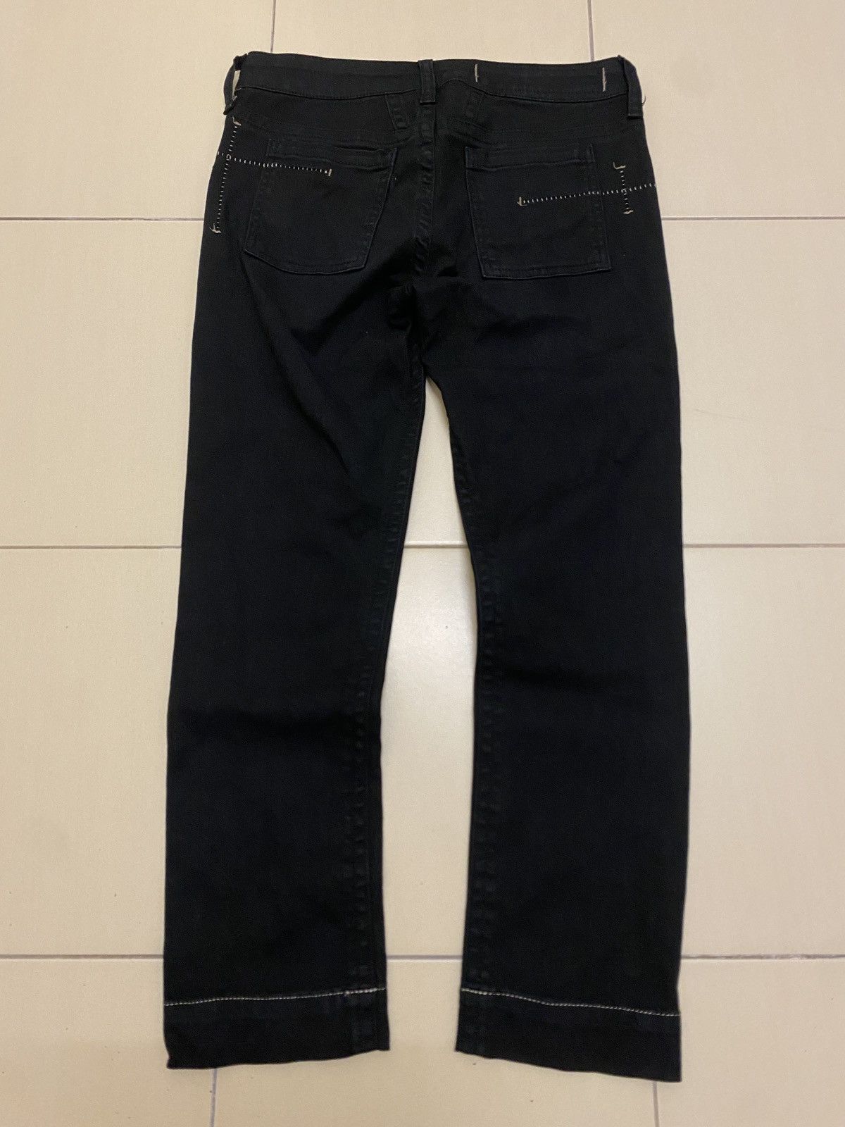 Marithe + Francois Girbaud MFG 3quaters / Crop Black Jeans Size 28" / US 6 / IT 42 - 3 Thumbnail