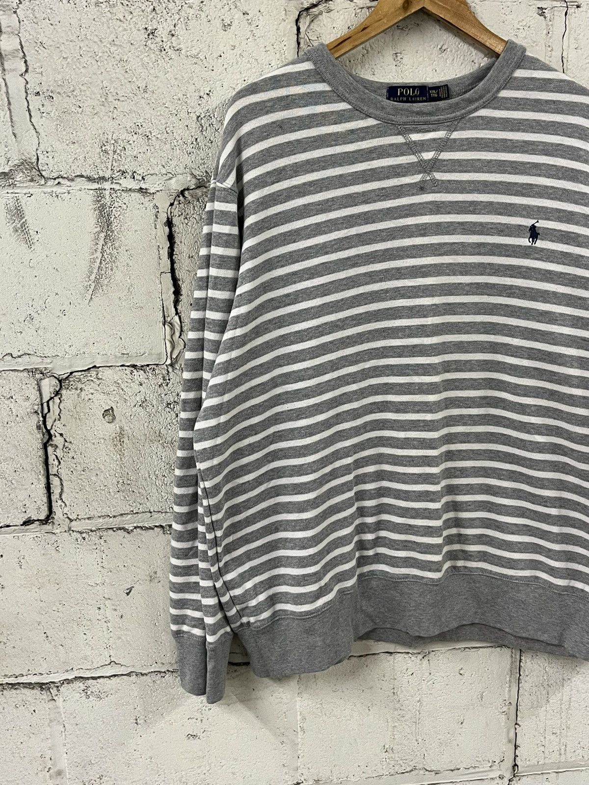 Polo Ralph Lauren Polo ralph lauren vintage stripped crewneck preppy Size US XXL / EU 58 / 5 - 4 Thumbnail