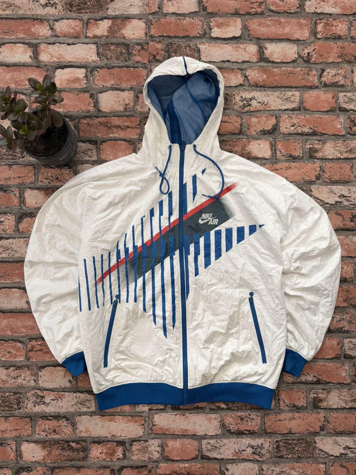 Nike × Vintage 90’s NIKE RARE Y2K SWOOSH MULTI LOGO DOUBLE BACK ZIPPER Size US M / EU 48-50 / 2 - 2 Thumbnail