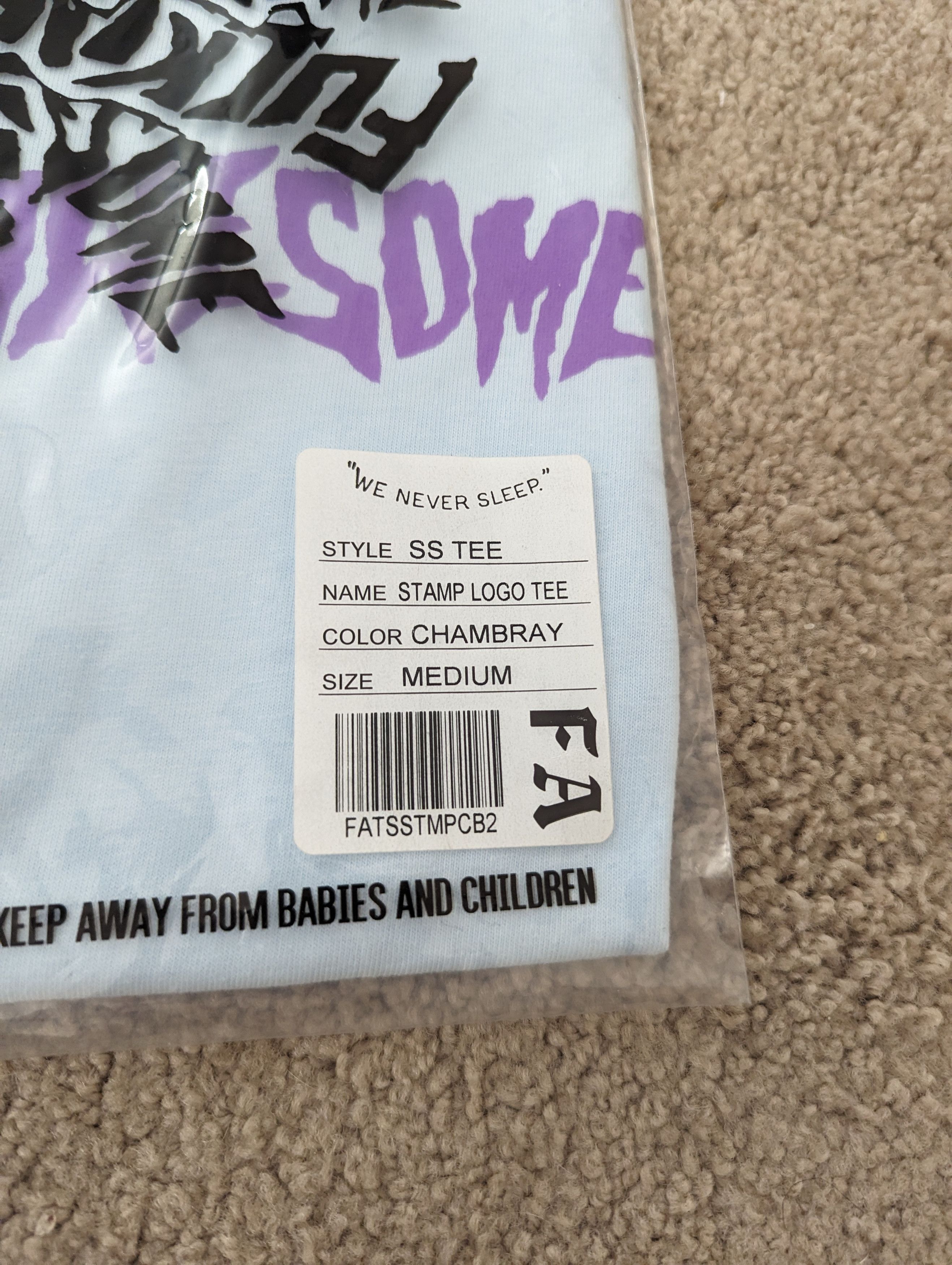 Fucking Awesome Stamp Logo Tee (Chambray) Size US M / EU 48-50 / 2 - 4 Thumbnail