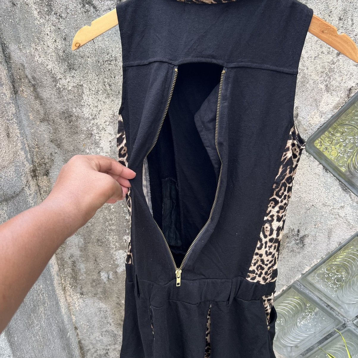 Japanese Brand “D.I.A. SPEC” ASYMMETRICAL PUNK SLEEVELESS ZIP DRESS LEOPARD Size XXS / US 00 / IT 34 - 7 Thumbnail