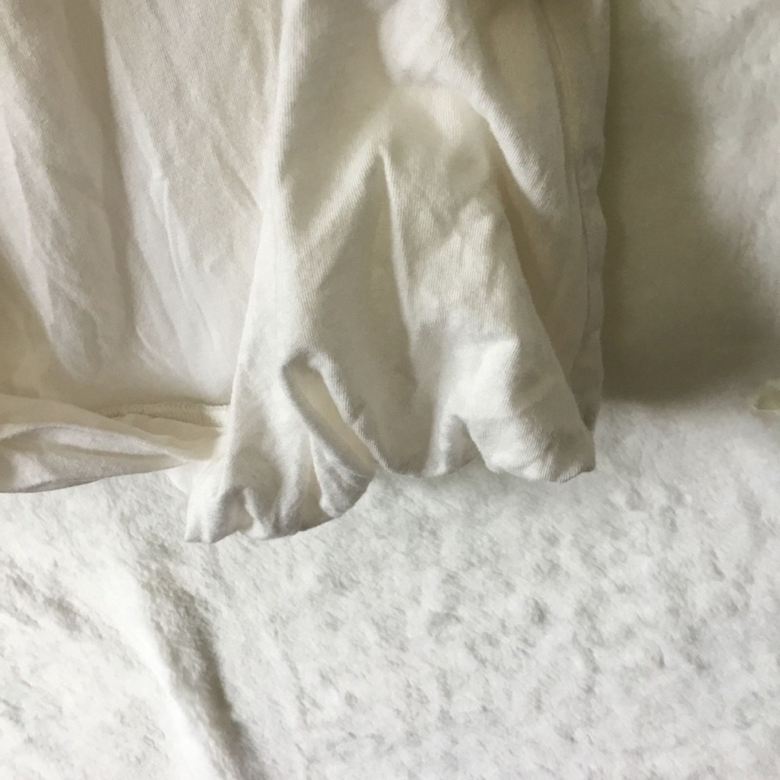 Anthropologie Anthropologie White Draped Short-Sleeve Crop T-Shirt Size XL / US 12-14 / IT 48-50 - 5 Thumbnail