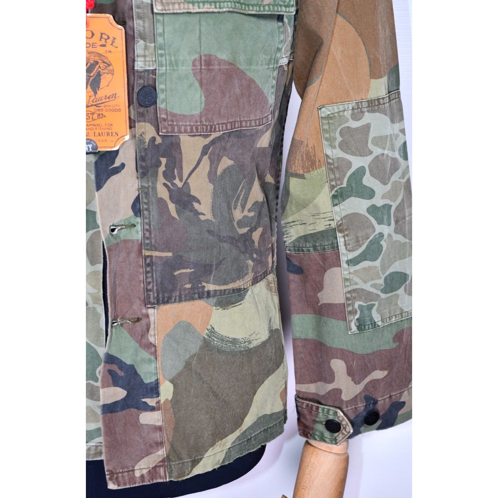 Polo Ralph Lauren Polo Ralph Lauren Military Army Camo Soldiers Fatigue Patchwork Jacket XS Mens Camouflage Navy? Size US XS / EU 42 / 0 - 5 Thumbnail