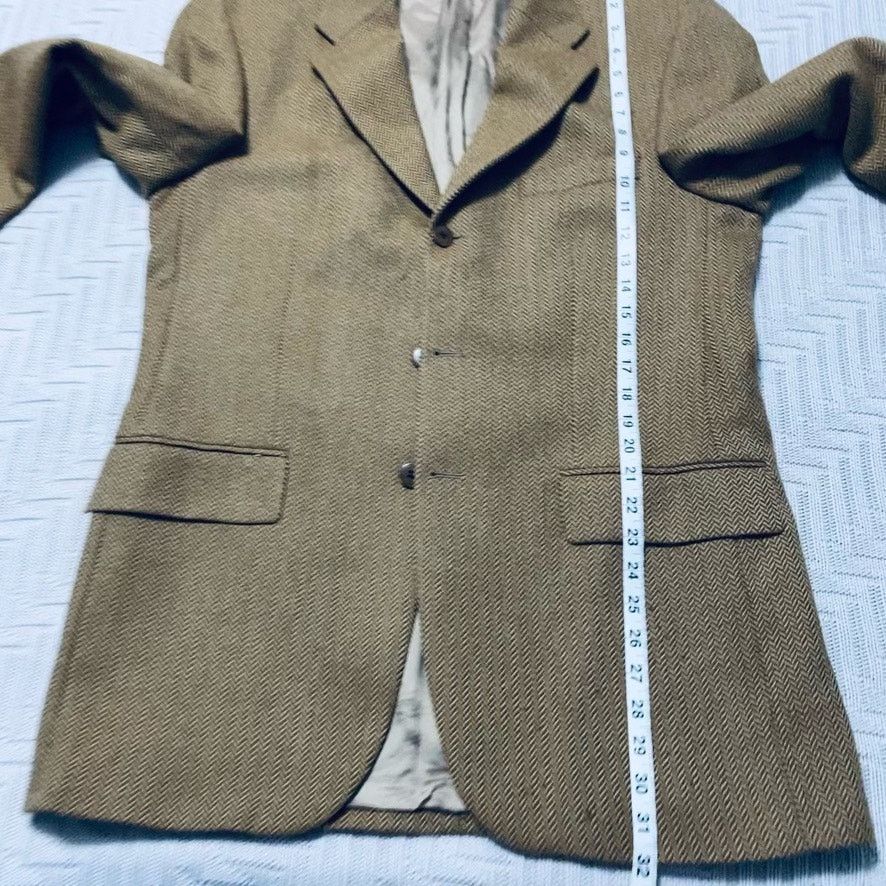 Ralph Lauren Ralph Ralph Lauren caramel brown chevron alpaca blazer Size 40L - 8 Thumbnail