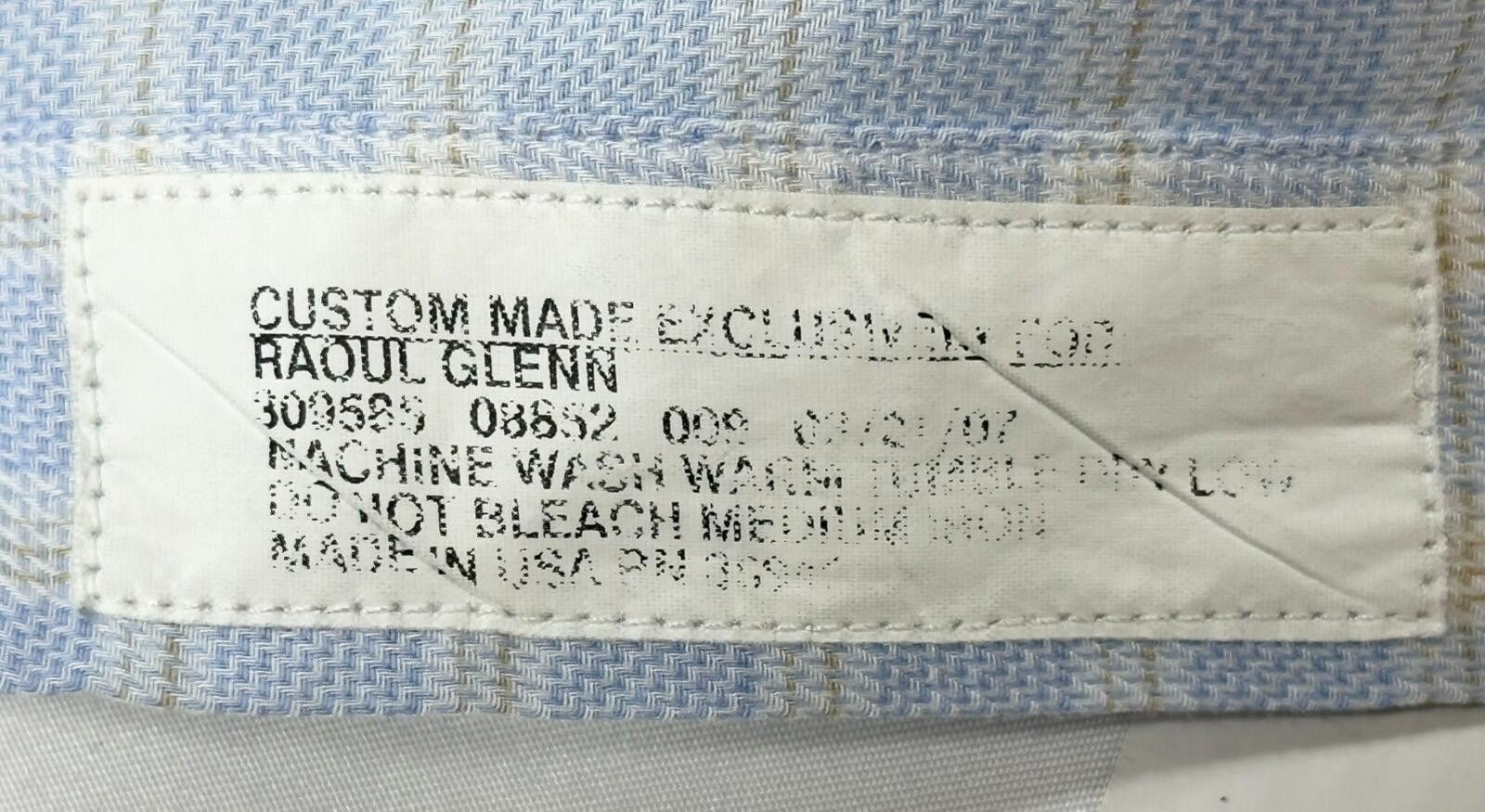 GianMarco Venturi Ventura Checked Custom Tailored Oxford Button Up Blue Men XL Size US XL / EU 56 / 4 - 8 Thumbnail