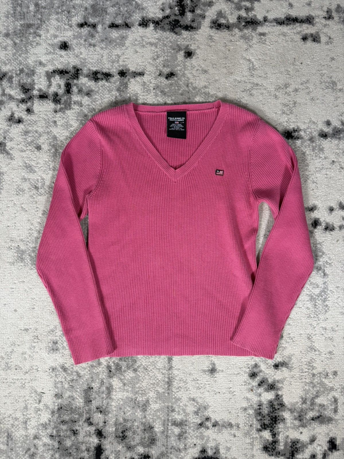 Polo Ralph Lauren Vintage Polo Jeans Co. Ralph Lauren Ribbed V-Neck Sweater Size L / US 10 / IT 46 - 3 Thumbnail