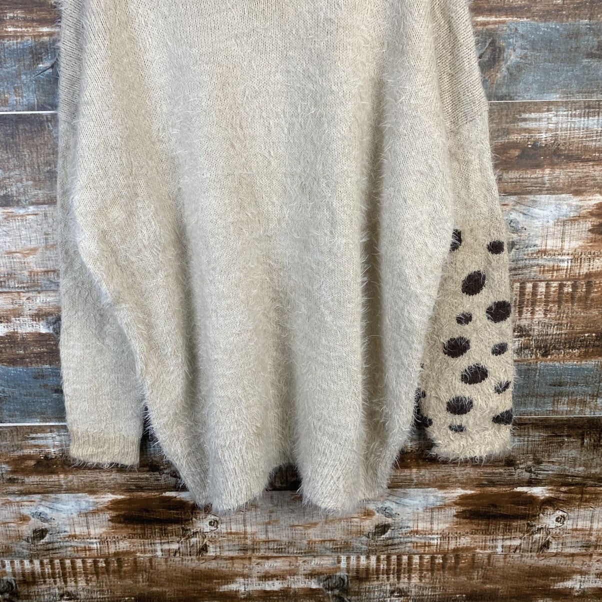 Homespun Knitwear DL N’or Beige Mohair Knitwear #C1111 Size XL / US 12-14 / IT 48-50 - 3 Thumbnail