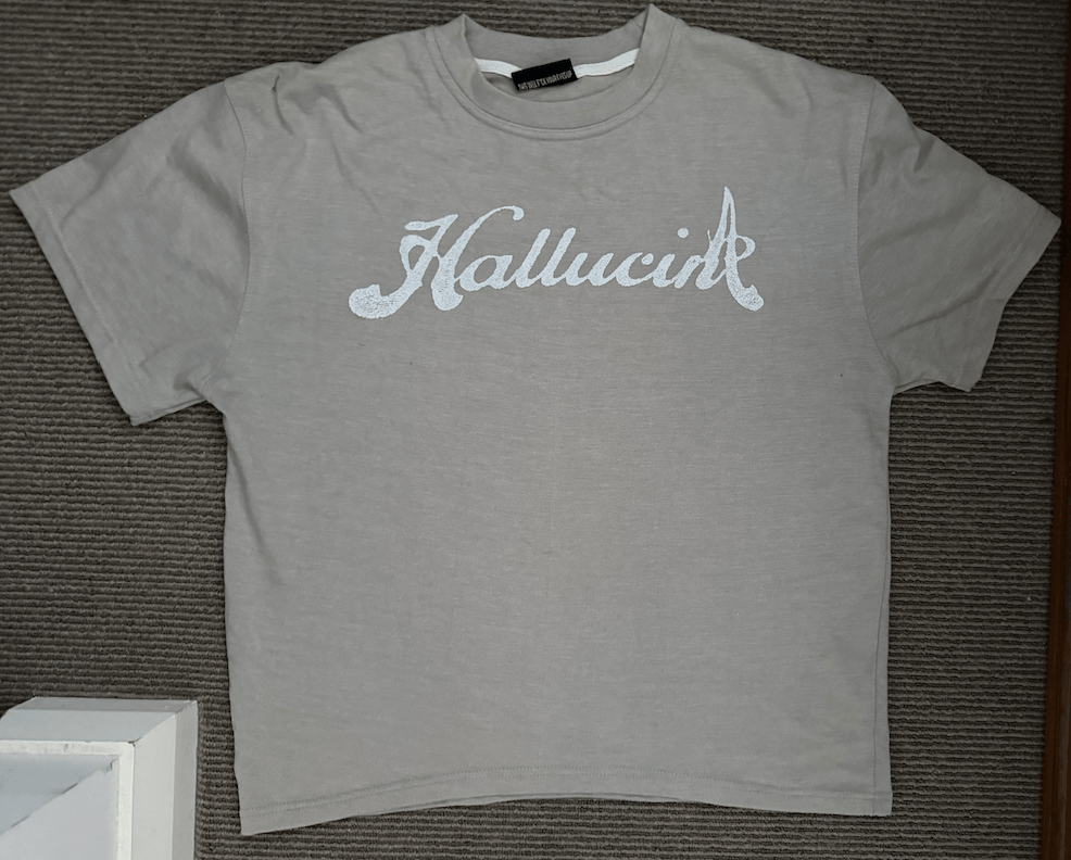 Other Hallucina Graphic T-Shirt Grey Y2K Streetwear Size US S / EU 44-46 / 1 - 1 Thumbnail