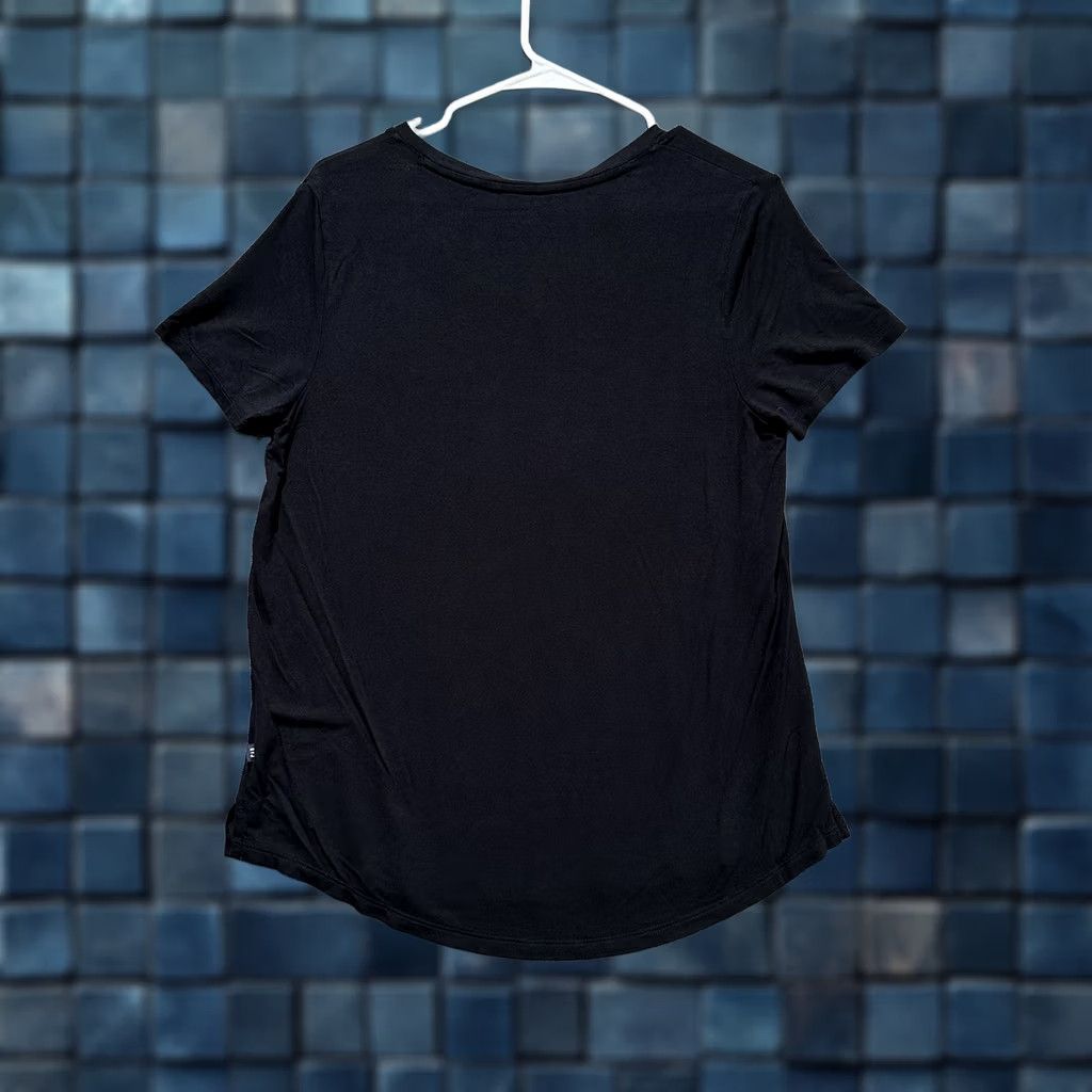 Gap Gap Shirt Womens Medium Black Rayon Short Sleeve V Neck Relaxed Soft Jersey Top Size M / US 6-8 / IT 42-44 - 1 Thumbnail