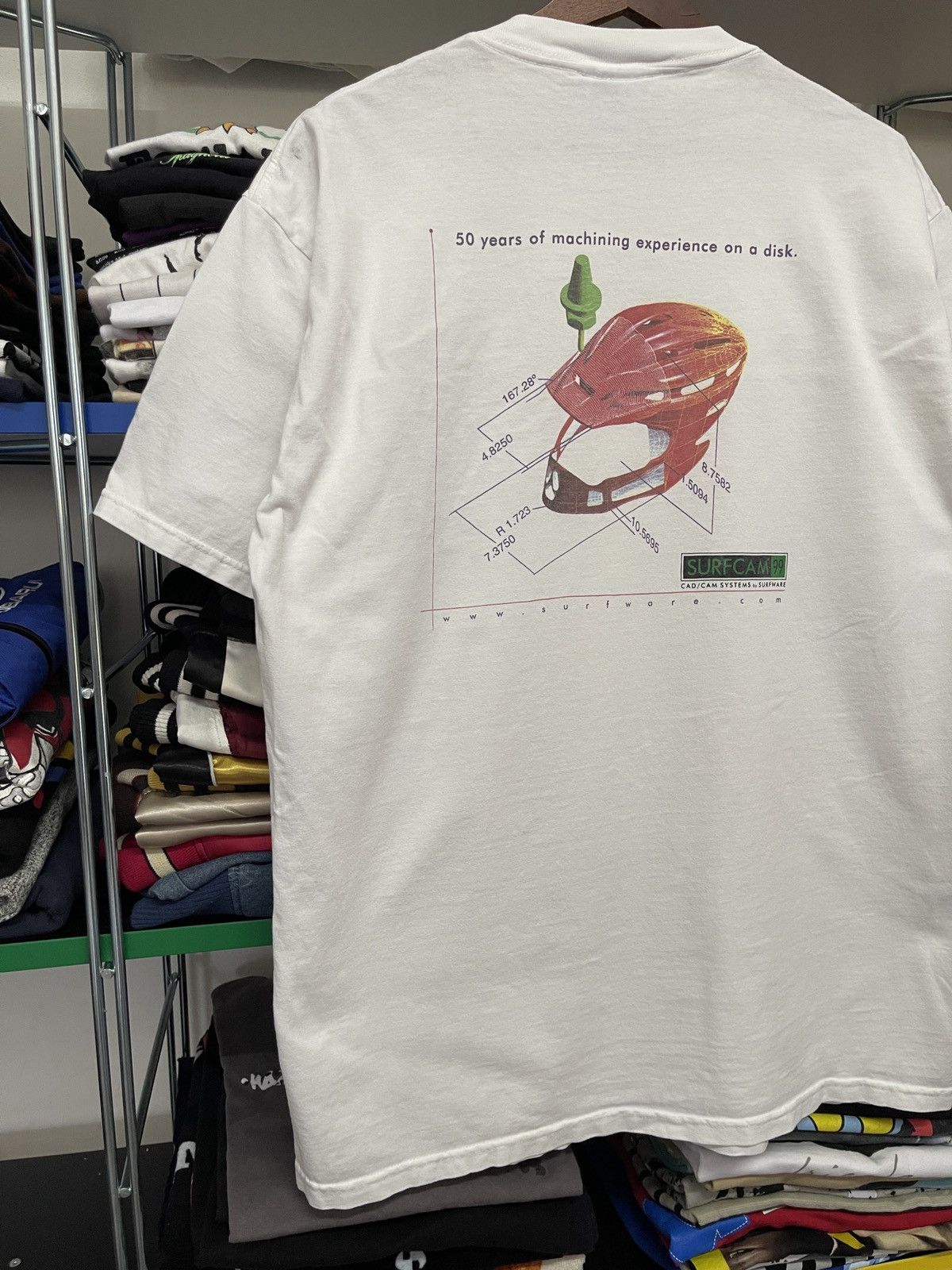 Vintage Vintage 90s Surfcam Software Graphic White Tee Size US XL / EU 56 / 4 - 3 Thumbnail