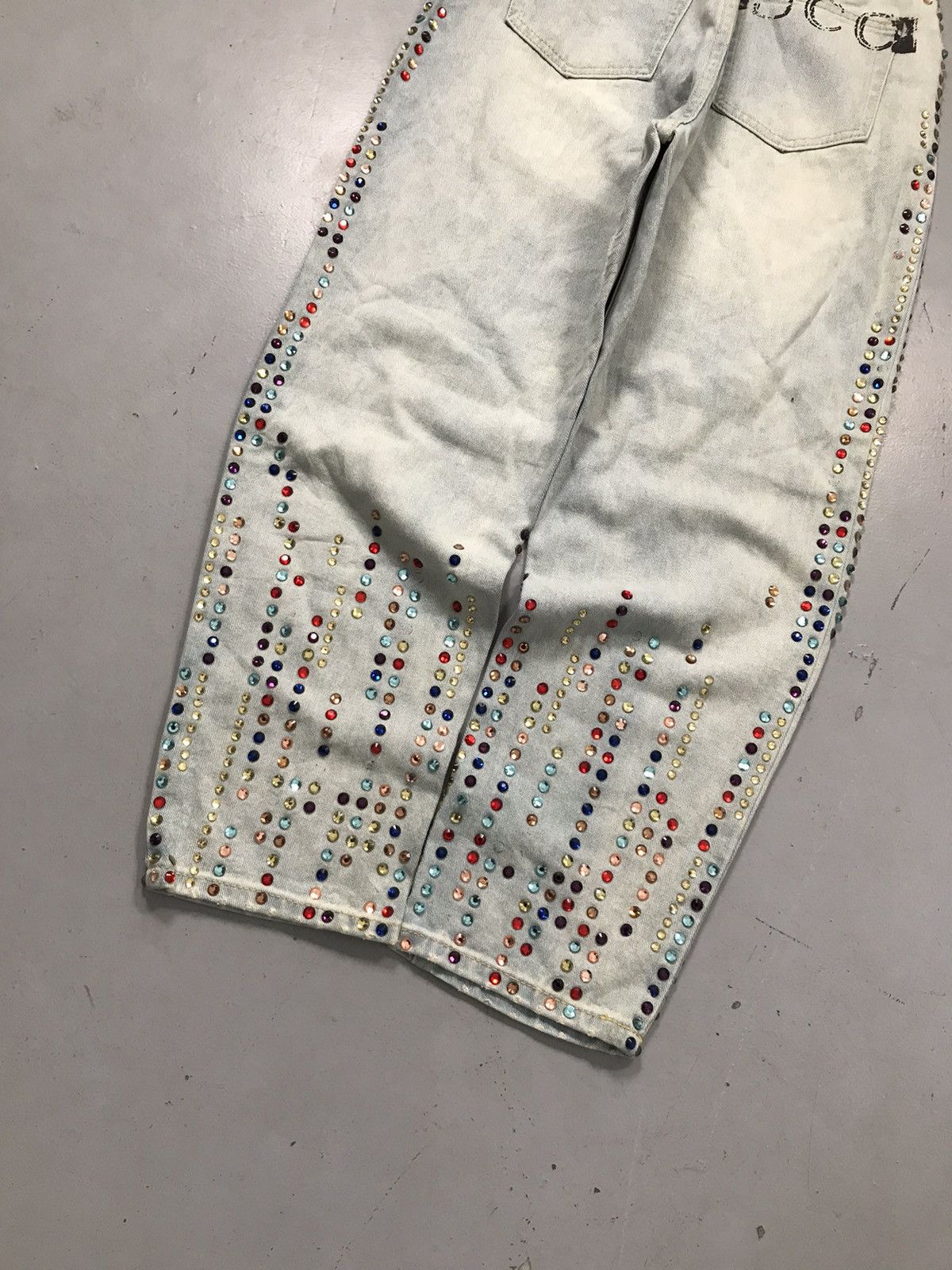 Vintage Vintage women’s gucci inspired studds crystel denim Size 28" / US 6 / IT 42 - 3 Thumbnail