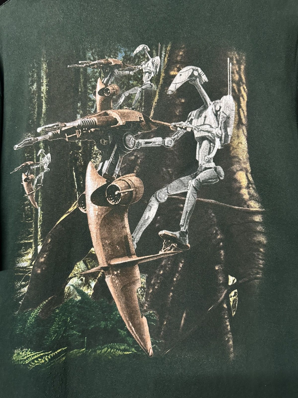 Star Wars Vintage 90s Star Wars Episode 1 Mirror Printed Faded Tee Size US XL / EU 56 / 4 - 4 Thumbnail