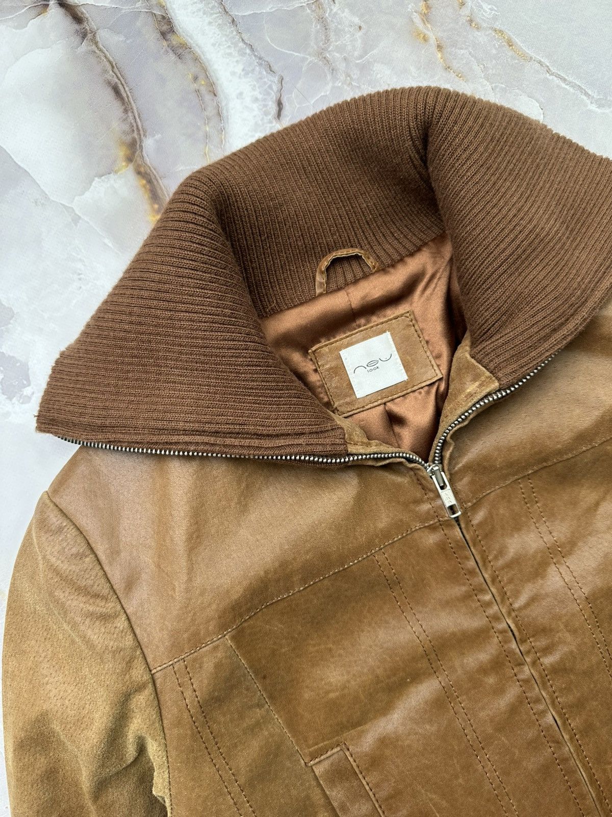 Japanese Brand Vintage Leather Jacket (E1) Size M / US 6-8 / IT 42-44 - 2 Thumbnail