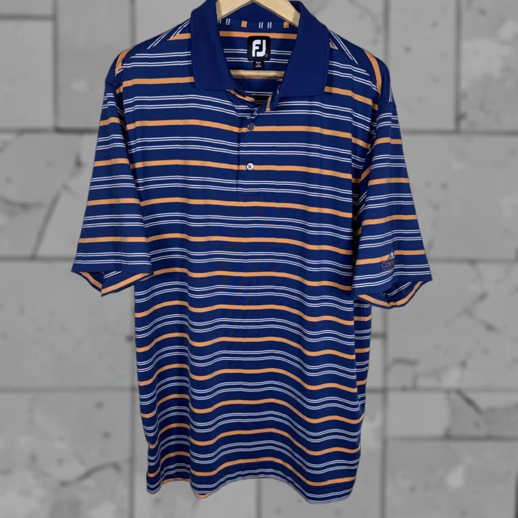 Footjoy FootJoy Blue Striped Polo Shirt Mens Size L Size US L / EU 52-54 / 3 - 1 Thumbnail