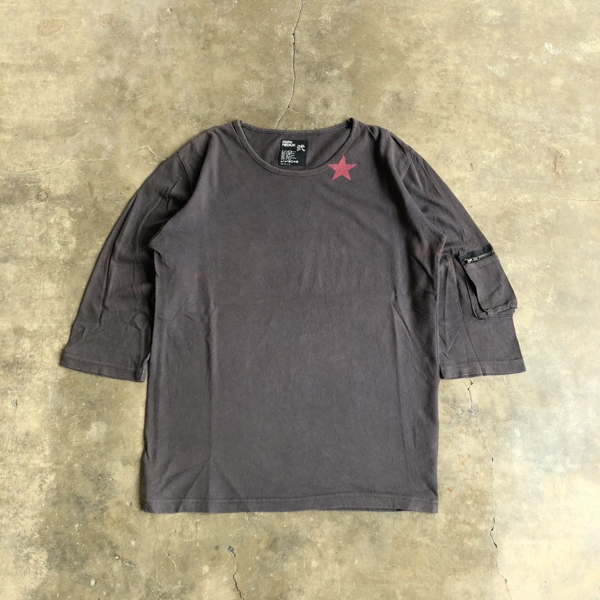 20471120 2000s PPFM Stars Logo Grunge Punk Style Raglan Shirt Size US M / EU 48-50 / 2 - 1 Thumbnail