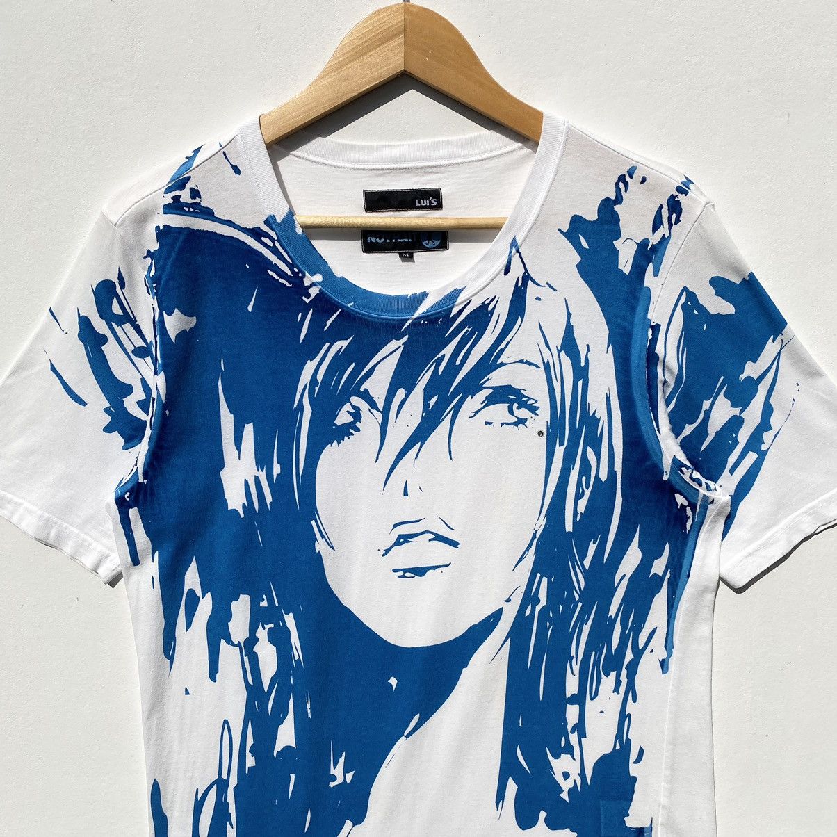 Hysteric Glamour 2000’s Ncyhait Punk Girl Two Tone Diamond Blue Print Shirt Size US M / EU 48-50 / 2 - 6 Thumbnail