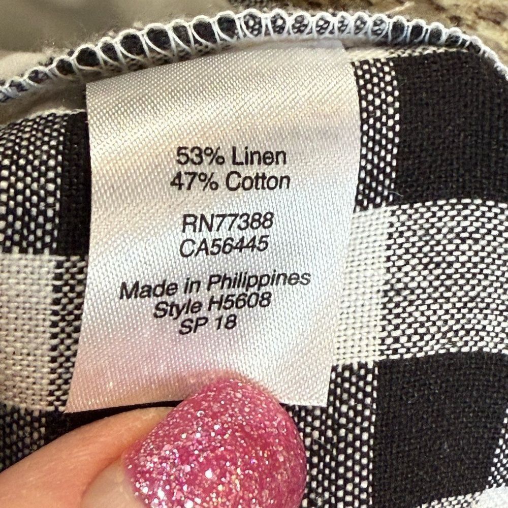 Other NWOTJ crew size 4, black-and-whitel gingham linen shorts Size 27" / US 4 / IT 40 - 8 Thumbnail