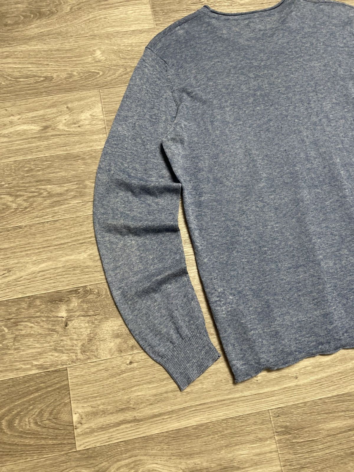 C.P. Company C.P. Company Linen Blend Long Sleeve Sweater Blue Size US L / EU 52-54 / 3 - 19 Thumbnail