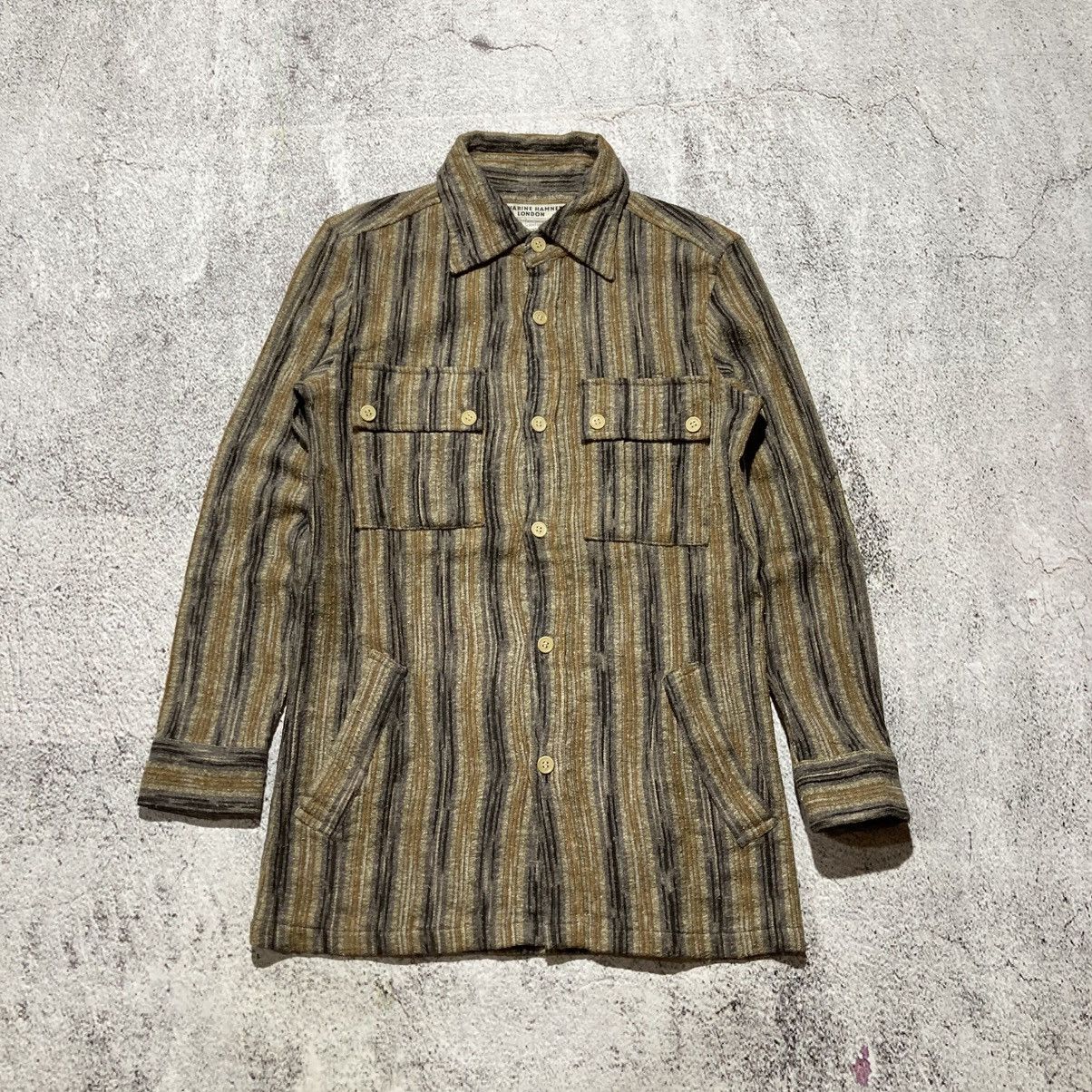 Japanese Brand 🇯🇵 Vintage Katharine Hamnett London Texture Shirt Luxury Size US M / EU 48-50 / 2 - 1 Thumbnail