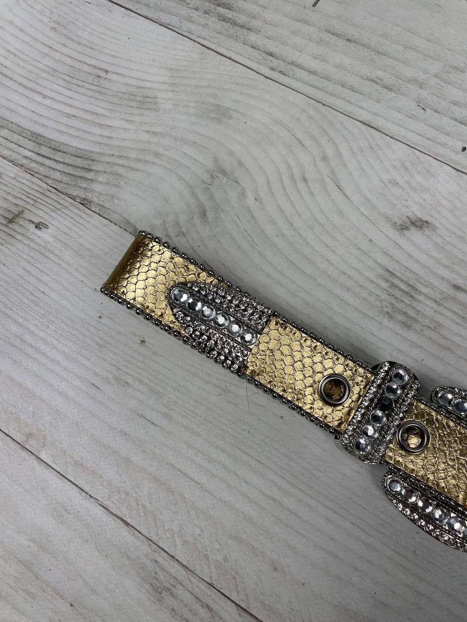 Other Vintage B B Simon Style Belt Leather Rhinestone Punk Y2K Size ONE SIZE - 8 Thumbnail