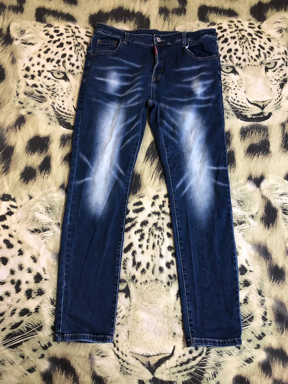 Dsquared2 DSquared2 Men's Navy Distressed Long Crotch Jeans Size US 38 / EU 54 - 18 Thumbnail