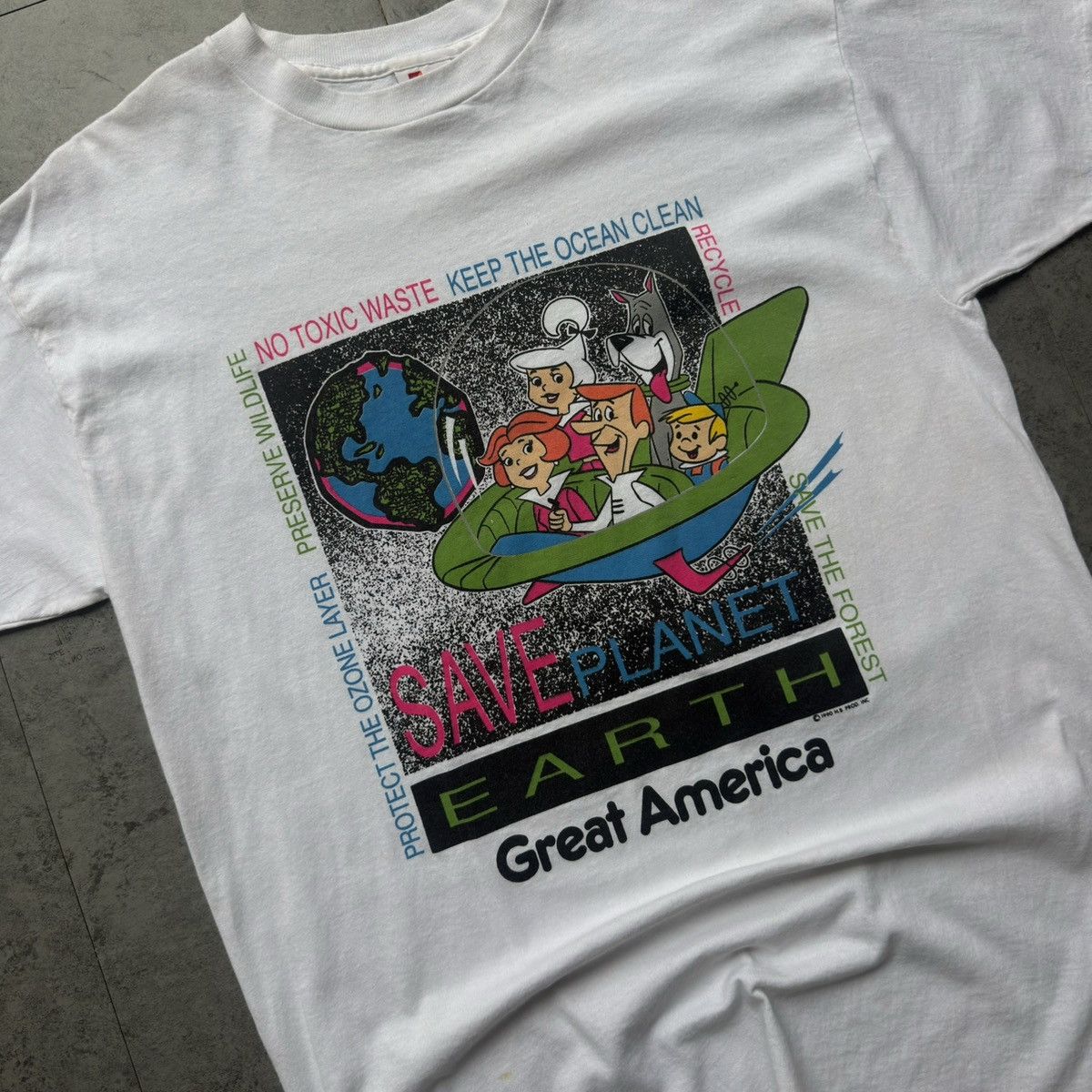 Vintage Jetsons 90’s Save the Planet Size US L / EU 52-54 / 3 - 3 Thumbnail