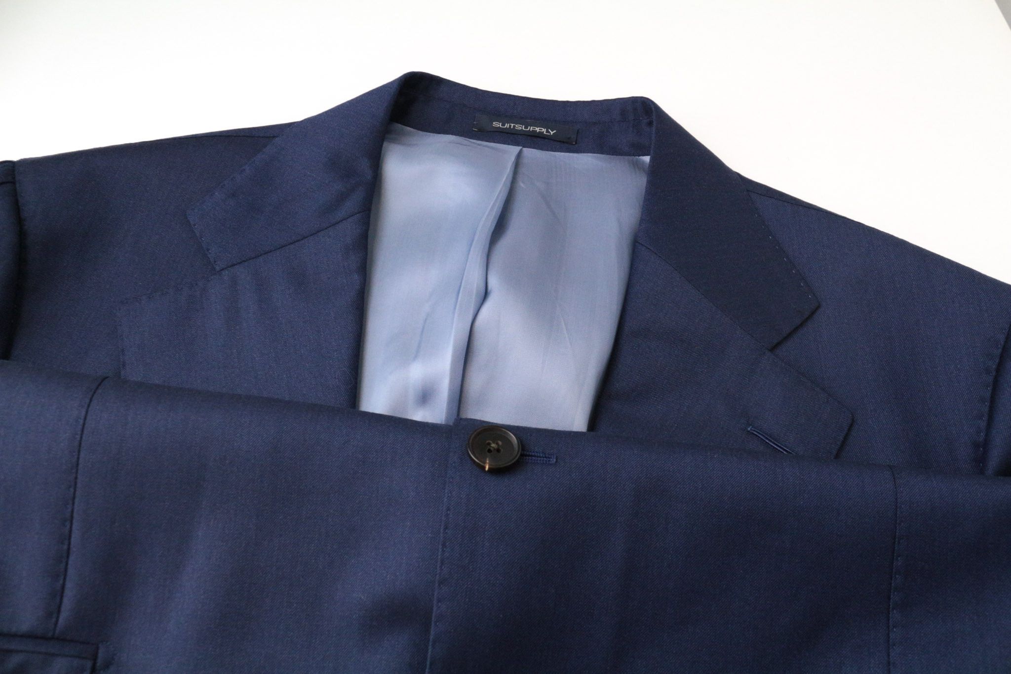 Suitsupply LA SPALLA UK48L Wool Blue Suit 68286 Size 48L - 7 Thumbnail