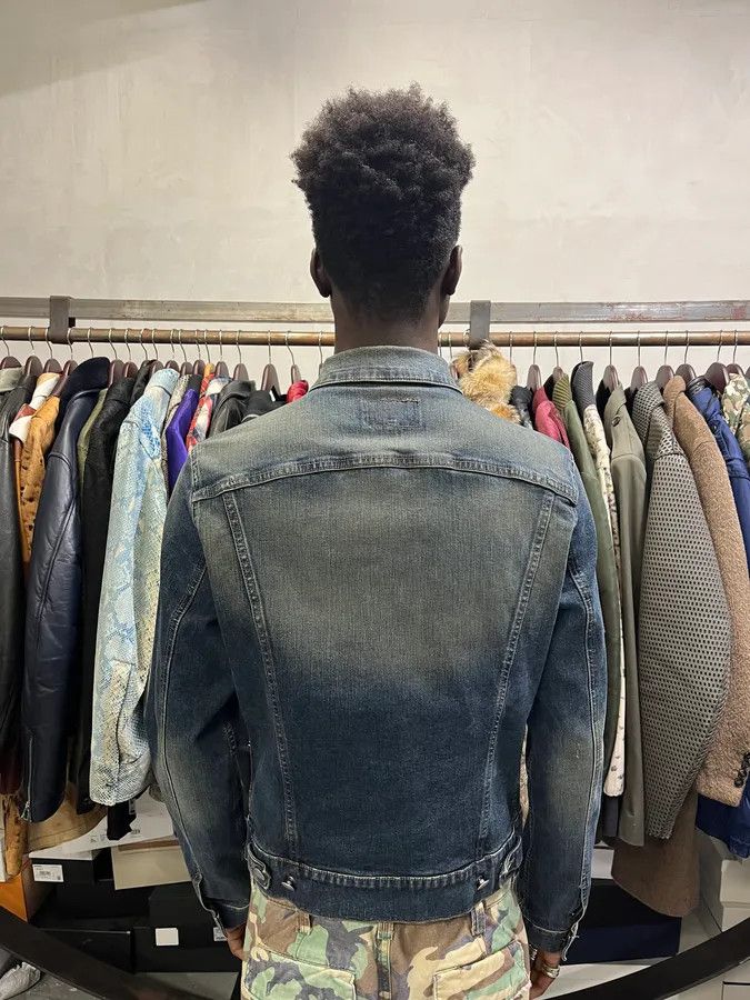 Armani 2000s Armani Blue Eroded Denim Jacket Size US S / EU 44-46 / 1 - 3 Thumbnail
