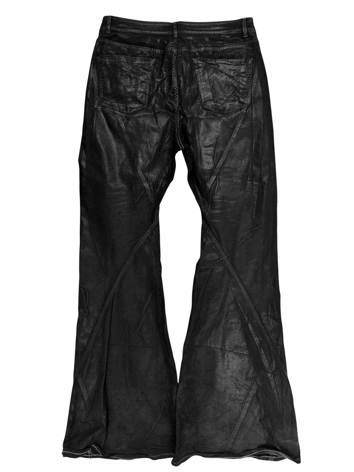 Rick Owens Bias Bootcut Flare Waxed Denim Size US 36 / EU 52 - 2 Thumbnail