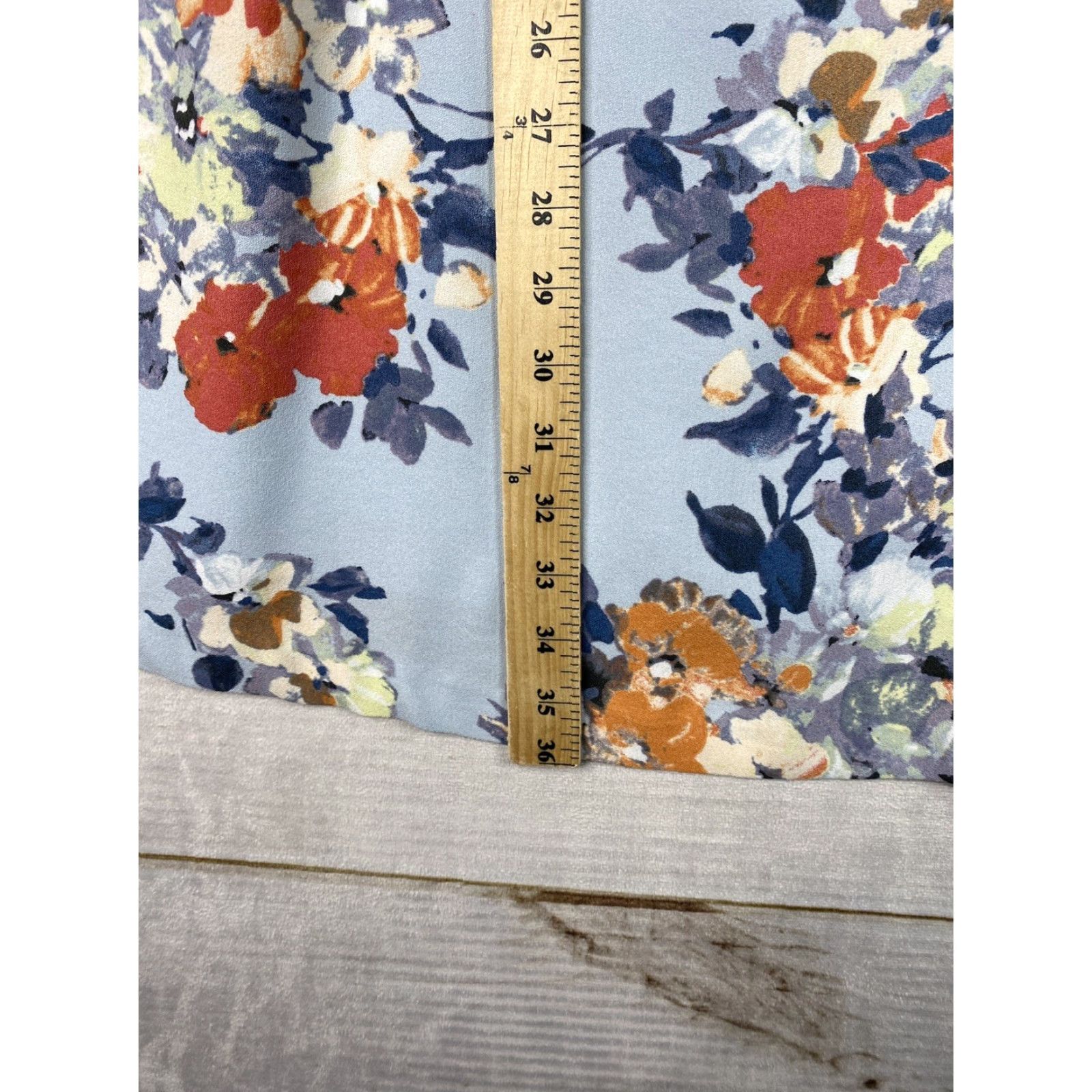 Vintage VINTAGE? No - Taylor Dress Womens 6 Blue Floral Cold Shoulder Lined Zip Back Knee Length Shirt? Size M / US 6-8 / IT 42-44 - 5 Thumbnail