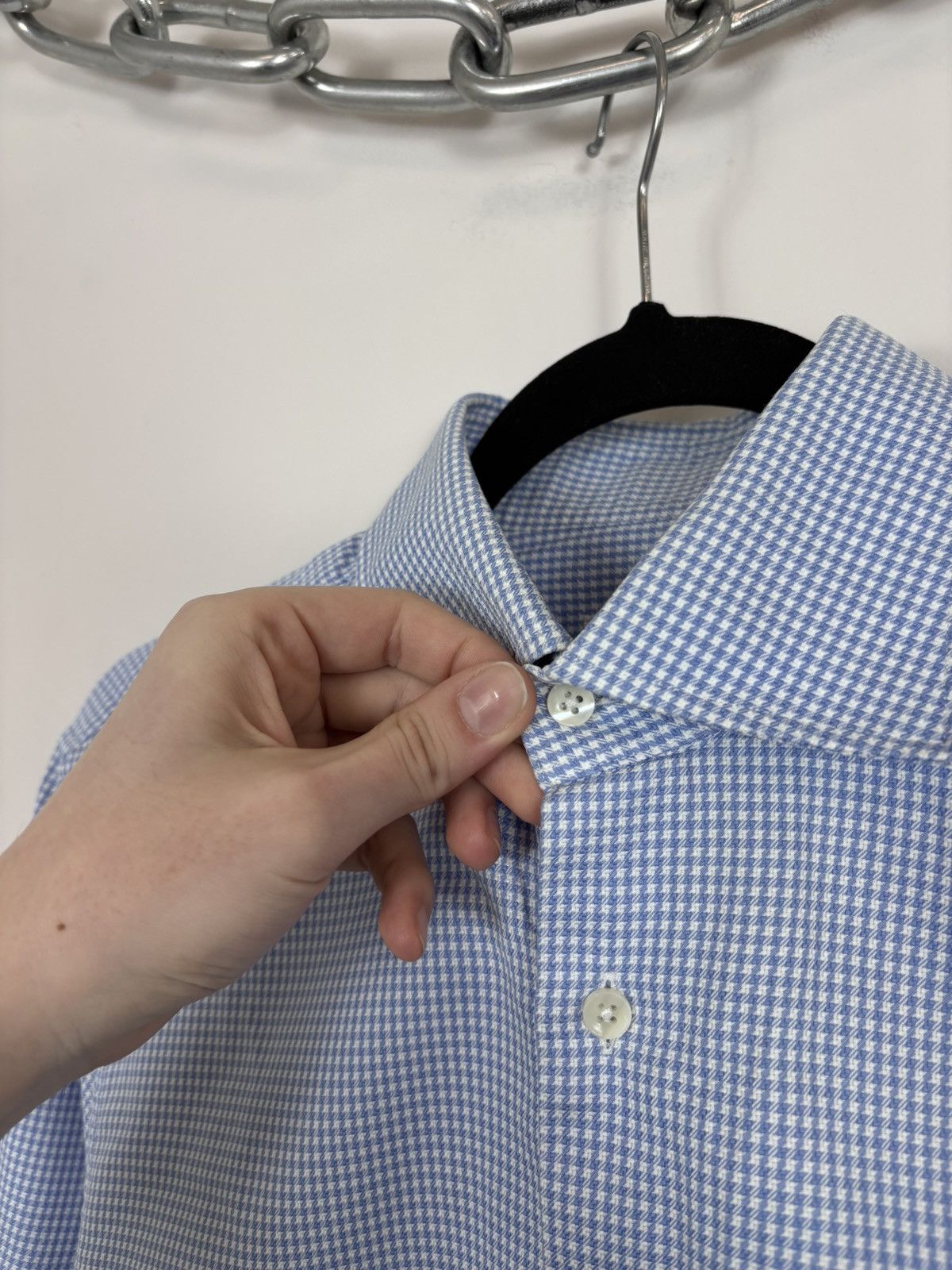 Strenstroms Stenstroms Men’s Slimline Twofold Cotton Dress Shirt Size US M / EU 48-50 / 2 - 5 Thumbnail
