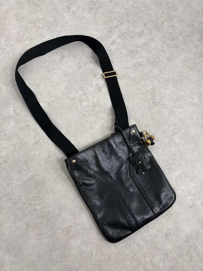 Yves Saint Laurent AW2002 Yves Saint Laurent Black Lock Crossbody Leather Bag Size ONE SIZE - 4 Thumbnail