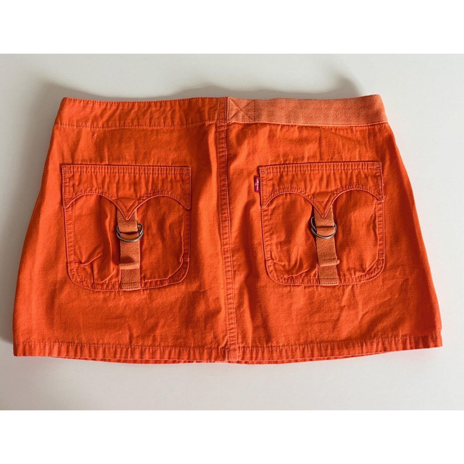 Levi's × Levi's Vintage Clothing Levi’s Red Tab Mini Skirt Y2K Orange D-Ring Pocket Utility M Size 28" / US 6 / IT 42 - 7 Thumbnail