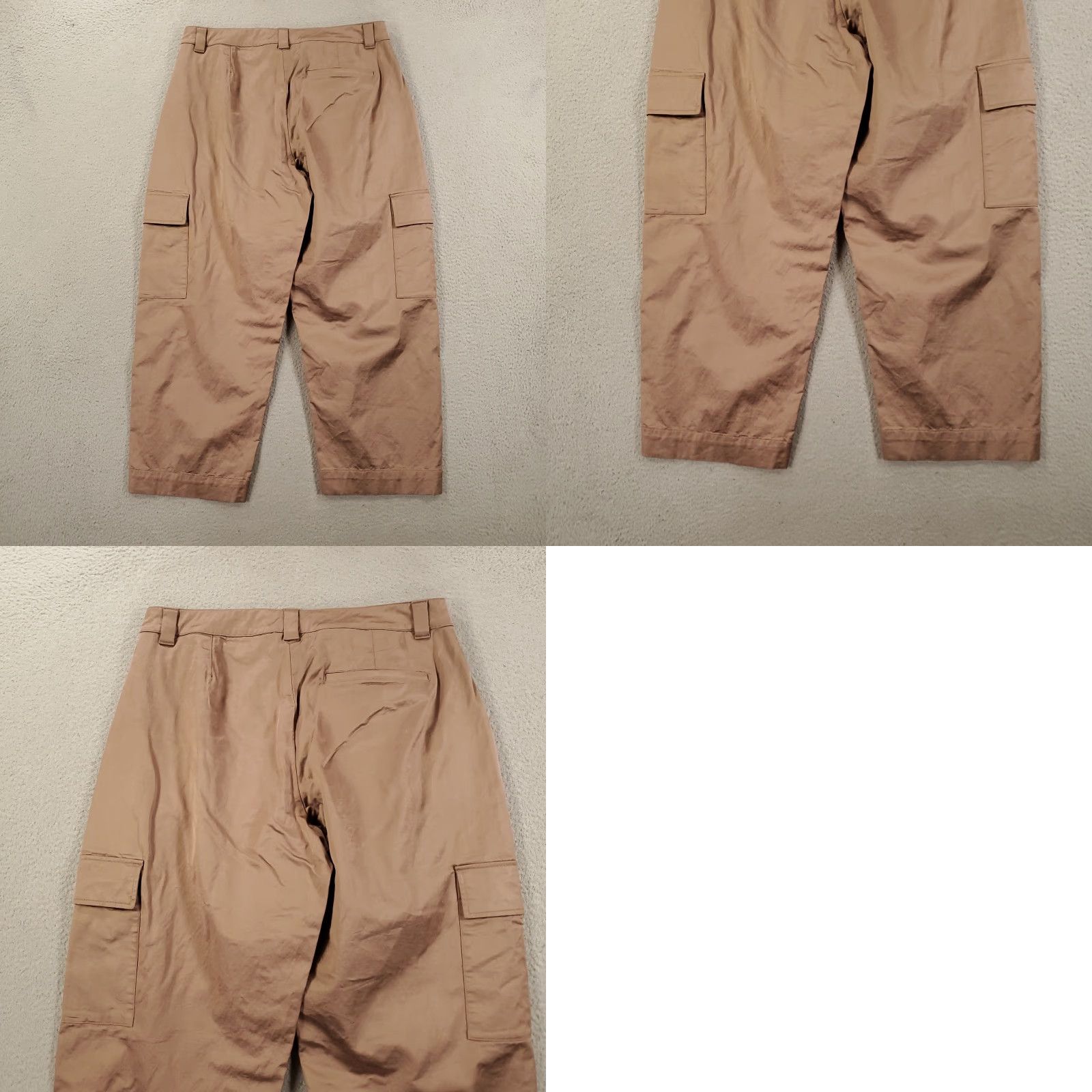 Old Navy Old Navy Barrel Pants Womens 14 Satin Cargo High Waisted Mauve Pink Size 36" / US 14 / IT 50 - 9 Thumbnail