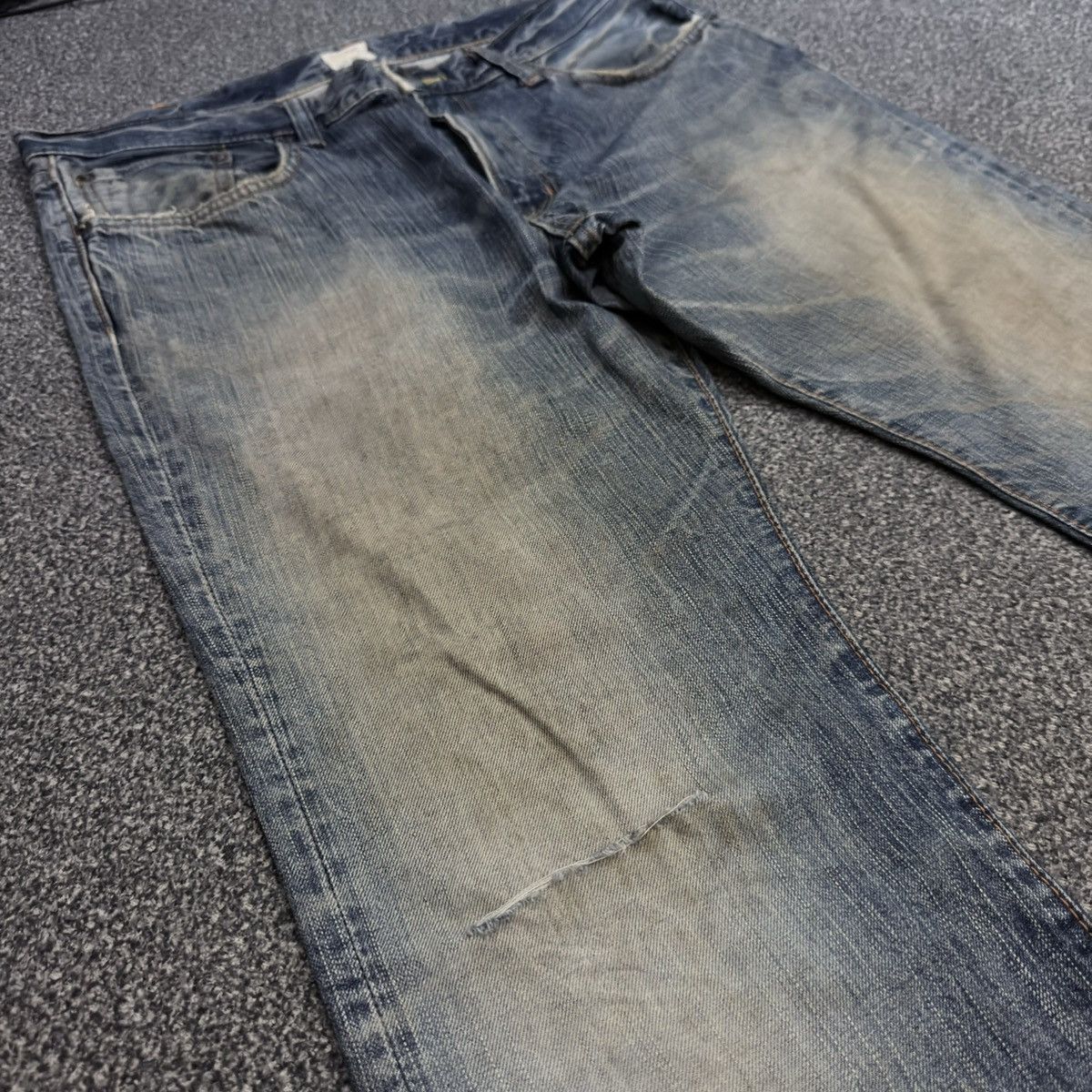 Kapital Flared ‼️ Japanese Denim Edwin 505 Dirty Washed Distressed Size US 33 - 5 Thumbnail